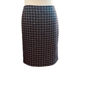 Vintage, Ann Taylor Classic Pencil Skirt/Multi Colored Houndstooth